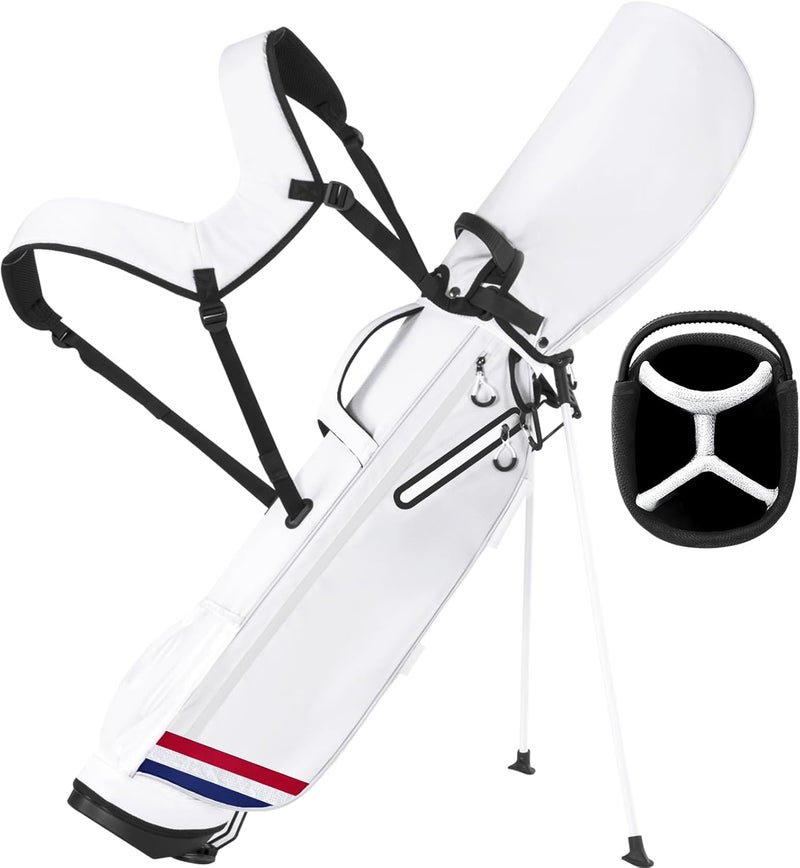 Full Choice Lightweight Golf Stand Bag, 4-Way Full-Length Dividers, Holds Up to 10 Clubs, 3.7 lbs Golf Bag with Dual Straps & Stand for Driving Range, Par 3, and Standard Courses - Image 1